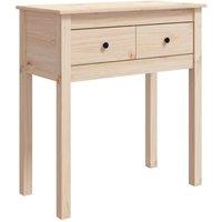 Berkfield Home Console Table 70x35x75 cm Solid Wood Pine in Light Tan | Size: 70 x 35 x 75 cm