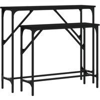 Berkfield Home Console Tables 2 pcs Black Engineered Wood