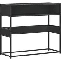 Berkfield Home Console Table Black 90x35x80 cm Engineered Wood | Size: 90 x 35 x 80 cm