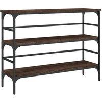 Berkfield Home Console Table Brown Oak 100x32x75 cm Engineered Wood | Size: 100 x 32 x 75 cm