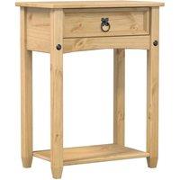 Berkfield Home Console Table Corona 55x35x73 cm Solid Wood Pine in Light Tan | Size: 55 x 35 x 73 cm