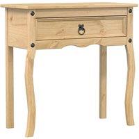 Berkfield Home Console Table Corona 73x35x73 cm Solid Wood Pine in Light Tan | Size: 73 x 35 x 73 cm