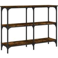 Berkfield Home Console Table Smoked Oak 100x29x75 cm Engineered Wood in Brown | Size: 100 x 29 x 75 cm