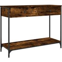 Berkfield Home Console Table Smoked Oak 100x34.5x75 cm Engineered Wood in Brown