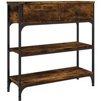 Berkfield Home Console Table Smoked Oak 72.5x25x75 cm Engineered Wood in Brown