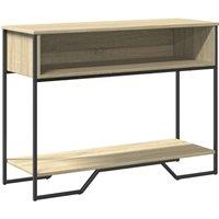 Berkfield Home Console Table Sonoma Oak 100x35x74.5 cm Engineered Wood in Light Tan