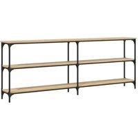 Berkfield Home Console Table Sonoma Oak 200x29x75 cm Engineered Wood in Brown | Size: 200 x 29 x 75 cm