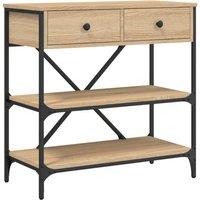 Berkfield Home Console Table Sonoma Oak 75x34.5x75 cm Engineered Wood in Light Brown