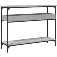 Berkfield Home Console Table with Shelf Grey Sonoma 100x29x75cm Engineered Wood | Size: 100 x 29 x 75 cm