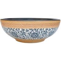 Berkfield Home Countertop Basin Multicolour Round 41x14 cm Ceramic | Size: 41x14 cm