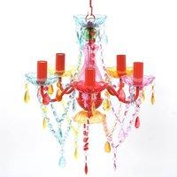 Berkfield Home Crystal Light 5 Bulbs Multicolour