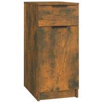 Berkfield Home Desk Cabinet Smoked Oak 33.5x50x75 cm Engineered Wood in Brown