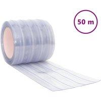 Berkfield Home Door Curtain Transparent 200 mmx1.6 mm 50 m PVC in Clear