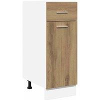 Berkfield Home Drawer Bottom Cabinet Artisan Oak 30x46x81.5 cm Engineered Wood in Brown