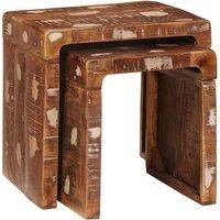 Berkfield Home End Tables Multicolour Solid reclaimed wood