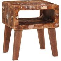 Berkfield Home End Tables with Shelf Multicolour Solid reclaimed wood