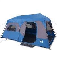 Berkfield Home Family Tent 9-Person Blue Quick Release Waterproof