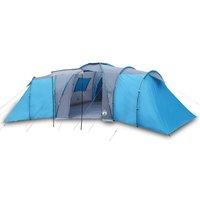Berkfield Home Family Tent Dome 12-Person Blue Waterproof