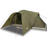 Berkfield Home Family Tent Dome 6-Person Olive Green Waterproof