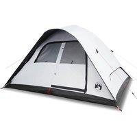 Berkfield Home Family Tent Dome 6-Person White Blackout Fabric Waterproof