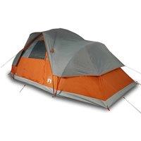 Berkfield Home Family Tent Dome 9-Person Orange Waterproof in Grey