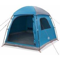 Berkfield Home Family Tent Igloo 6-Person Blue Waterproof