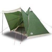 Berkfield Home Family Tent Tipi 6-Person Green Waterproof