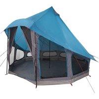 Berkfield Home Family Tent Tipi Blue 6-Person Waterproof
