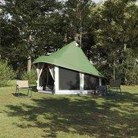 Berkfield Home Family Tent Tipi Green 6-Person Waterproof