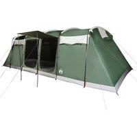 Berkfield Home Family Tent Tunnel 10-Person Green Waterproof