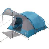 Berkfield Home Family Tent Tunnel 8-Person Blue Waterproof
