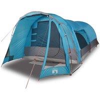 Berkfield Home Family Tent Tunnel 8-Person Blue Waterproof