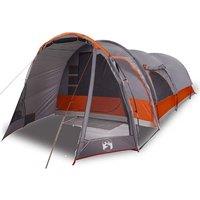 Berkfield Home Family Tent Tunnel 8-Person Grey Waterproof
