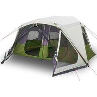 Berkfield Home Family Tent with LED 10-Person Light Green Quick Release