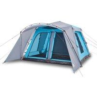 Berkfield Home Family Tent with Porch 9-Person Blue Quick Release