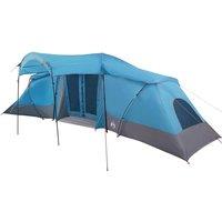 Berkfield Home Family Tent with Windows Dome Blue 4-Person Waterproof
