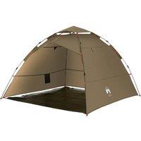 Berkfield Home Fishing Tent 4-Person Olive Green Quick Release