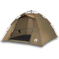 Berkfield Home Fishing Tent 4-Person Olive Green Quick Release