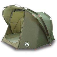 Berkfield Home Fishing Tent 4-Person Olive Green Waterproof