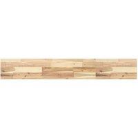 Berkfield Home Floating Shelf 160x20x4 cm Untreated Solid Wood Acacia in Brown | Size: 160 x 20 x 4 cm