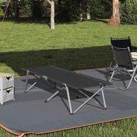 Berkfield Home Folding Camping Bed with Carry Bag Black 600D Oxford Fabric