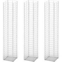 Berkfield Home Gabion Set 3 pcs Galvanised Wire 25 x 25 x 150 cm in Silver