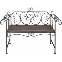 Berkfield Home Garden Bench 132 cm Steel Antique Brown