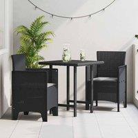 Berkfield Home Garden Chair Set of 2 Anthracite, Light Grey