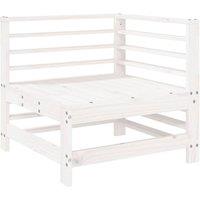 Berkfield Home Garden Corner Sofa White Solid Wood Pine