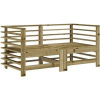 Berkfield Home Garden Corner Sofas 2 pcs Impregnated Wood Pine in Brown