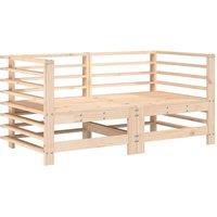 Berkfield Home Garden Corner Sofas 2 pcs Solid Wood Pine in Light Tan