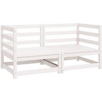 Berkfield Home Garden Corner Sofas 2 pcs White Solid Wood Pine