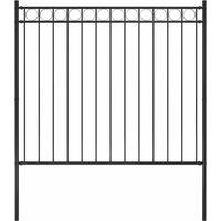 Berkfield Home Garden Fence Steel 1.7x1.5 m Black