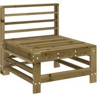 Berkfield Home Garden Middle Sofa Impregnated Wood Pine in Brown